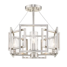 Golden 6068-SF PW - Golden Lighting Marco 4-light Semi-Flush Mount in Pewter